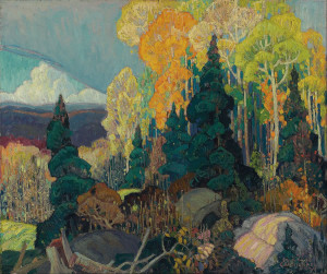 Autumn_Hillside - a painting by Group of Seven artist Franklin Carmichael