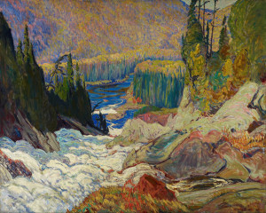 Falls, Montreal River - by Canadian Group of Seven artist J.E.H.